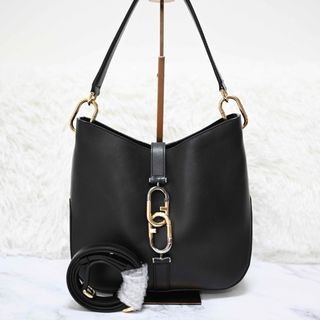 フルラ(Furla)の美品　フルラ　シレナ　ホーボー　ショルダー　ワンショルダー　レザー　ブラック(ショルダーバッグ)