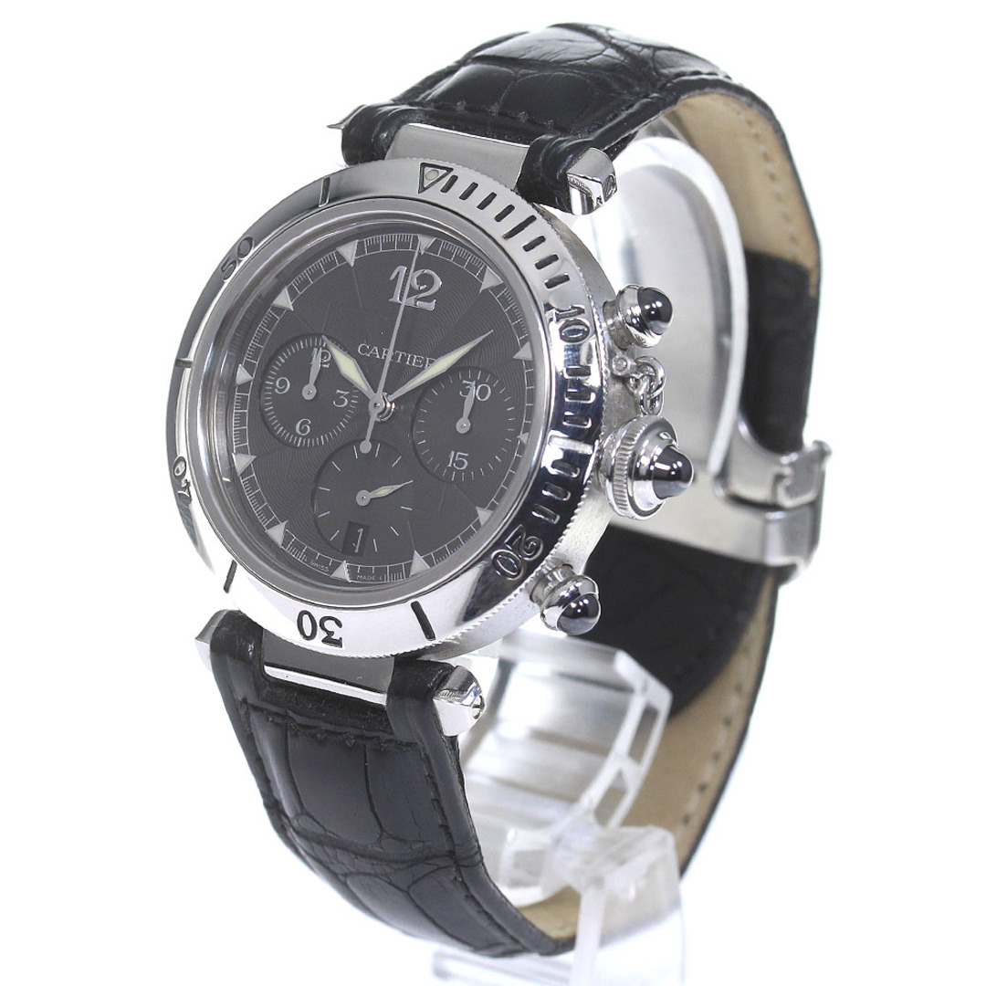 Cartier(カルティエ)のカルティエ CARTIER W3105155 パシャ 38ミリ クロノグラフ デイト 自動巻き メンズ 美品 保証書付き_817422 メンズの時計(腕時計(アナログ))の商品写真