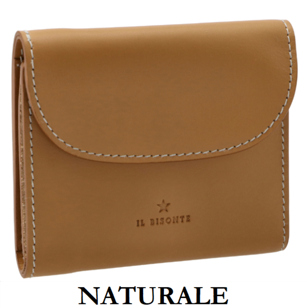 IL BISONTE(イルビゾンテ)のイルビゾンテ/IL BISONTE 財布 メンズ SMALL WALLET MAGGIO IN VACCHETTA A BIO-CONCIA 三つ折り財布 SSW016-PV0041 メンズのファッション小物(折り財布)の商品写真