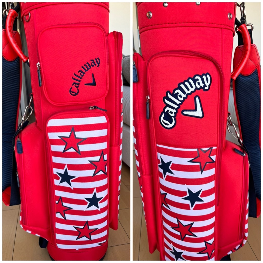 Callaway Golf(キャロウェイゴルフ)の美品キャロウェイゴルフ レディース キャディバッグ ウィメンズ 21 JM 赤 スポーツ/アウトドアのゴルフ(バッグ)の商品写真
