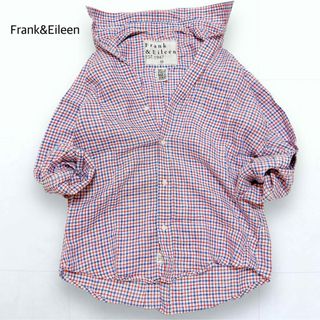 美品＊Frank&Eileen リネン スキッパー シャツ 長袖 チェック M