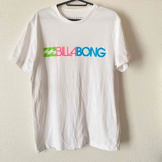 ビラボン(billabong)のBILLABONG ロゴTシャツ　白　メンズMサイズ  半袖Tシャツ(Tシャツ/カットソー(半袖/袖なし))