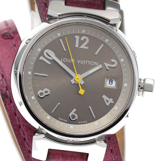 ルイヴィトン(LOUIS VUITTON)のルイ・ヴィトン LOUIS VUITTON Q1212 タンブール デイト クォーツ レディース 良品 _814752(腕時計)