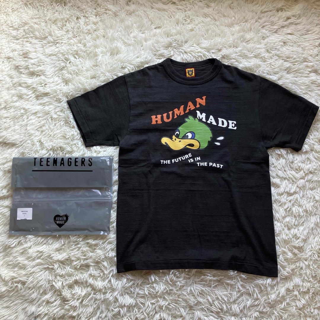 HUMAN MADE(ヒューマンメイド)の袋付✨ヒューマンメイド ダックグラフィック tシャツ duck 袖ロゴ ブラック メンズのトップス(Tシャツ/カットソー(半袖/袖なし))の商品写真