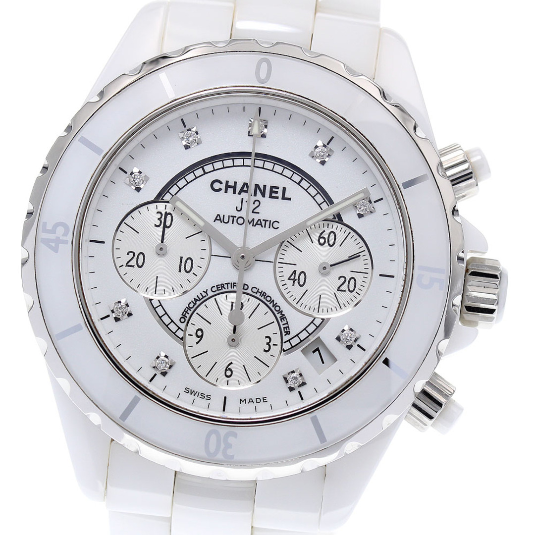 CHANEL(シャネル)のシャネル CHANEL H2009 J12 9Pダイヤ クロノグラフ 自動巻き メンズ 良品 _814542 メンズの時計(腕時計(アナログ))の商品写真