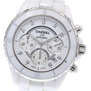 シャネル(CHANEL)のシャネル CHANEL H2009 J12 9Pダイヤ クロノグラフ 自動巻き メンズ 良品 _814542(腕時計(アナログ))