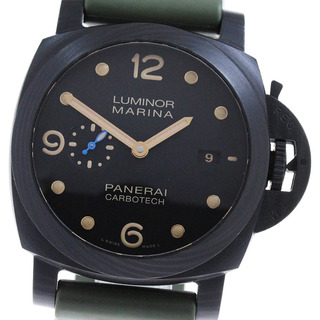 パネライ(PANERAI)のパネライ PANERAI PAM00661 ルミノールマリーナ 1950 カーボテック デイト 自動巻き メンズ 良品 _816482(腕時計(アナログ))