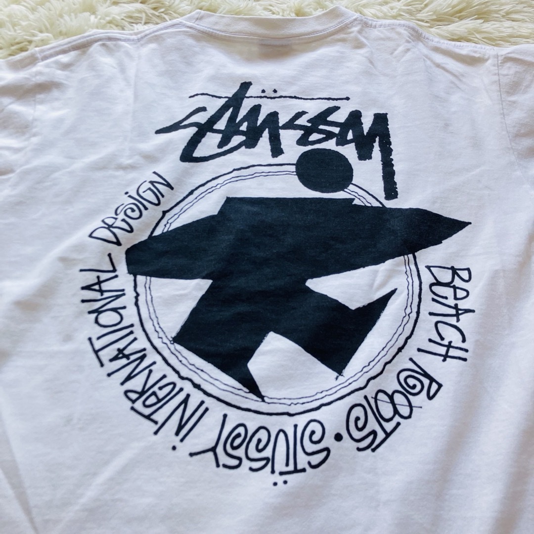 STUSSY(ステューシー)の入手困難✨USA製 stussy 両面 サーフマン　人気Lサイズ 半袖tシャツ メンズのトップス(Tシャツ/カットソー(半袖/袖なし))の商品写真