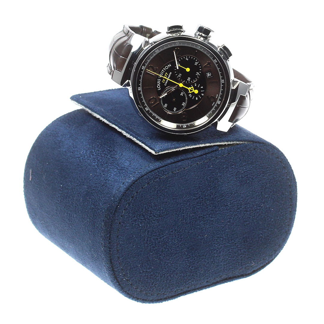 LOUIS VUITTON(ルイヴィトン)のルイ・ヴィトン LOUIS VUITTON Q114A タンブール エルプリメロ クロノグラフ デイト 自動巻き メンズ 内箱付き_815422 メンズの時計(腕時計(アナログ))の商品写真