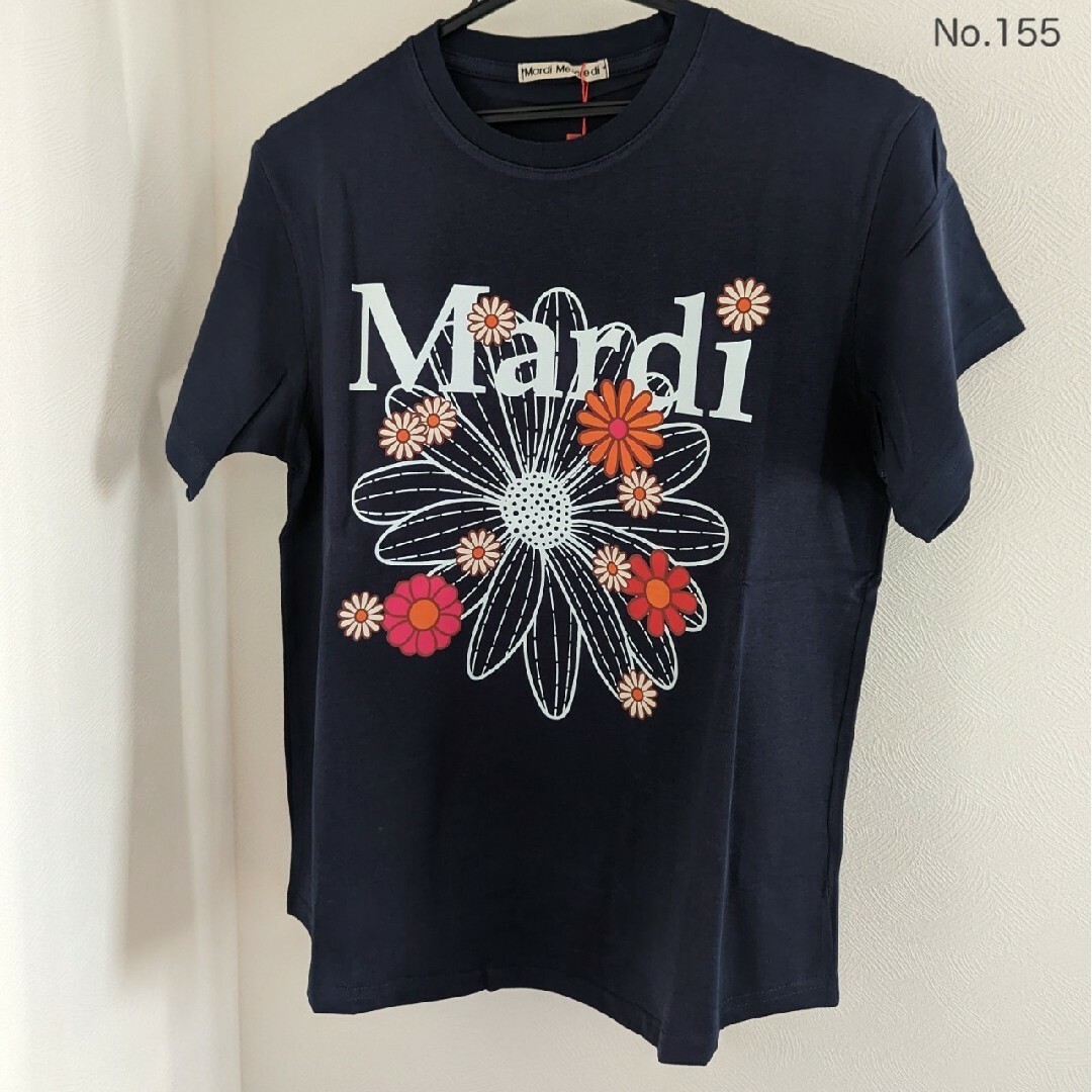 マルディメクルディ Mardi Mercredi Tシャツ ネイビー×ホワイト レディースのトップス(Tシャツ(半袖/袖なし))の商品写真