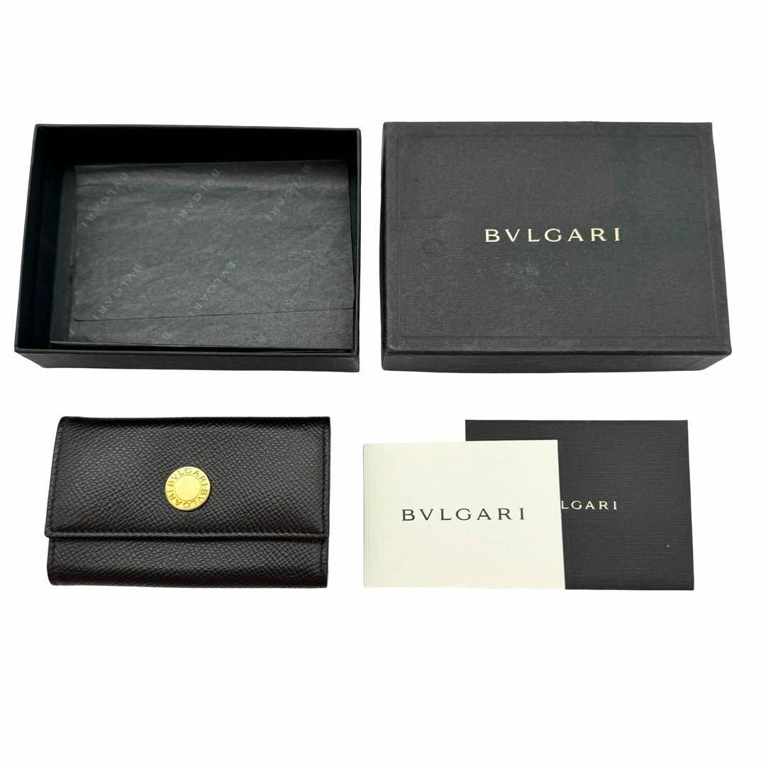 BVLGARI(ブルガリ)のブルガリ レザー 6連 キーケース 鍵入れ メンズ レディース ダークブラウン メンズのファッション小物(キーケース)の商品写真