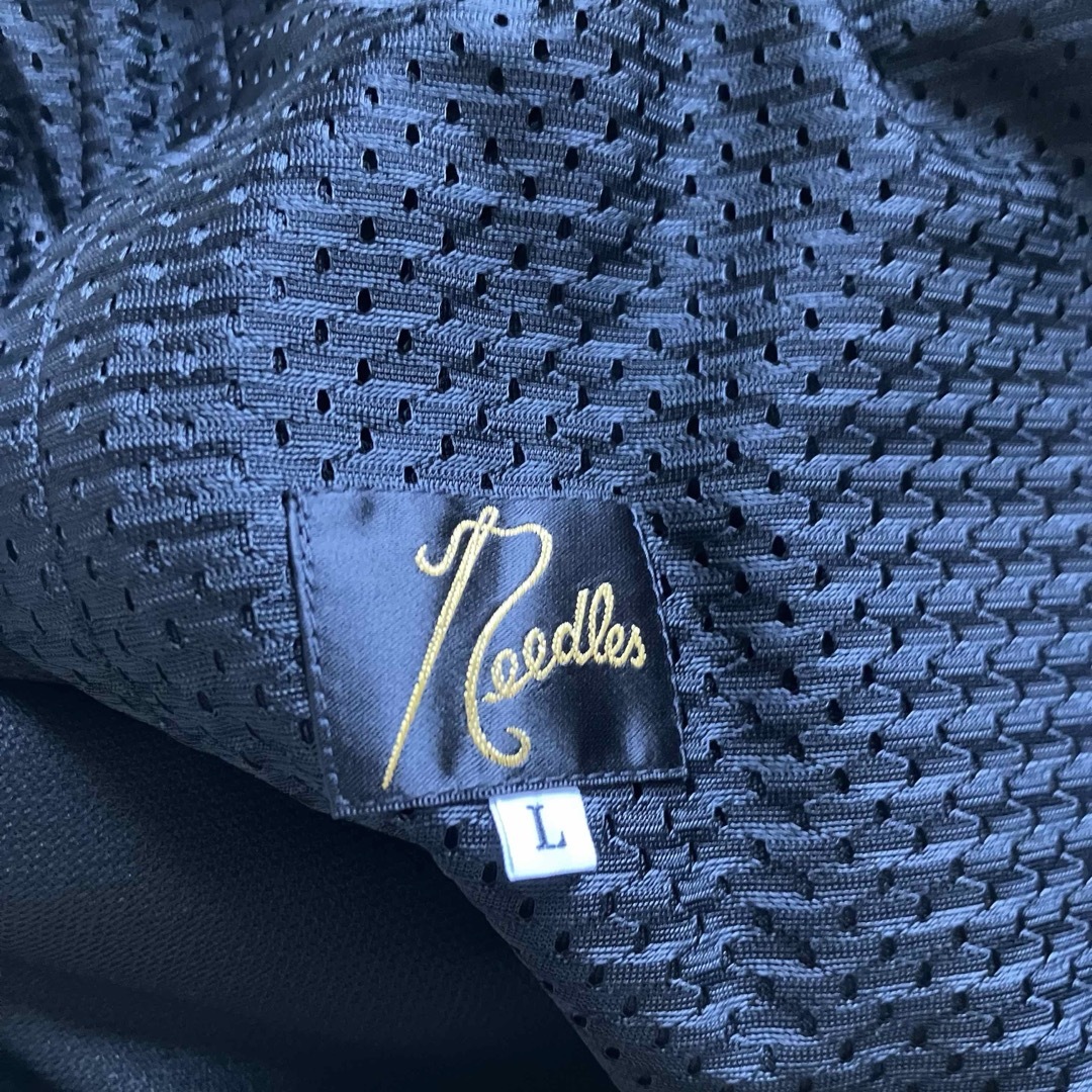 Needles(ニードルス)の希少✨needles ニードルス トラックパンツ 蝶刺繍 黒 水色　fk379 メンズのパンツ(その他)の商品写真