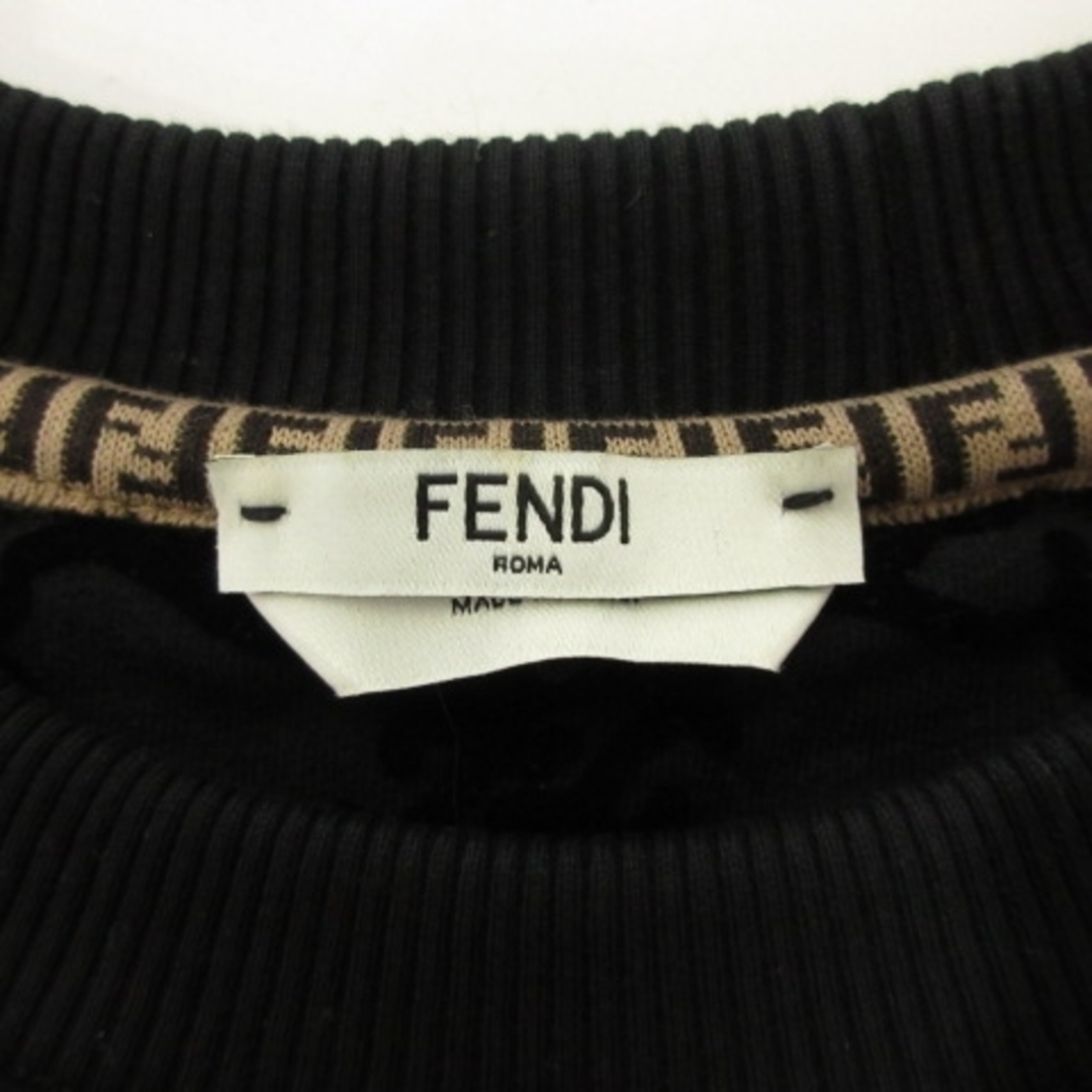 FENDI(フェンディ)のフェンディ トレーナー FFカリグラフィー 総柄 ロゴ 刺繍 サイドスリット S レディースのトップス(トレーナー/スウェット)の商品写真