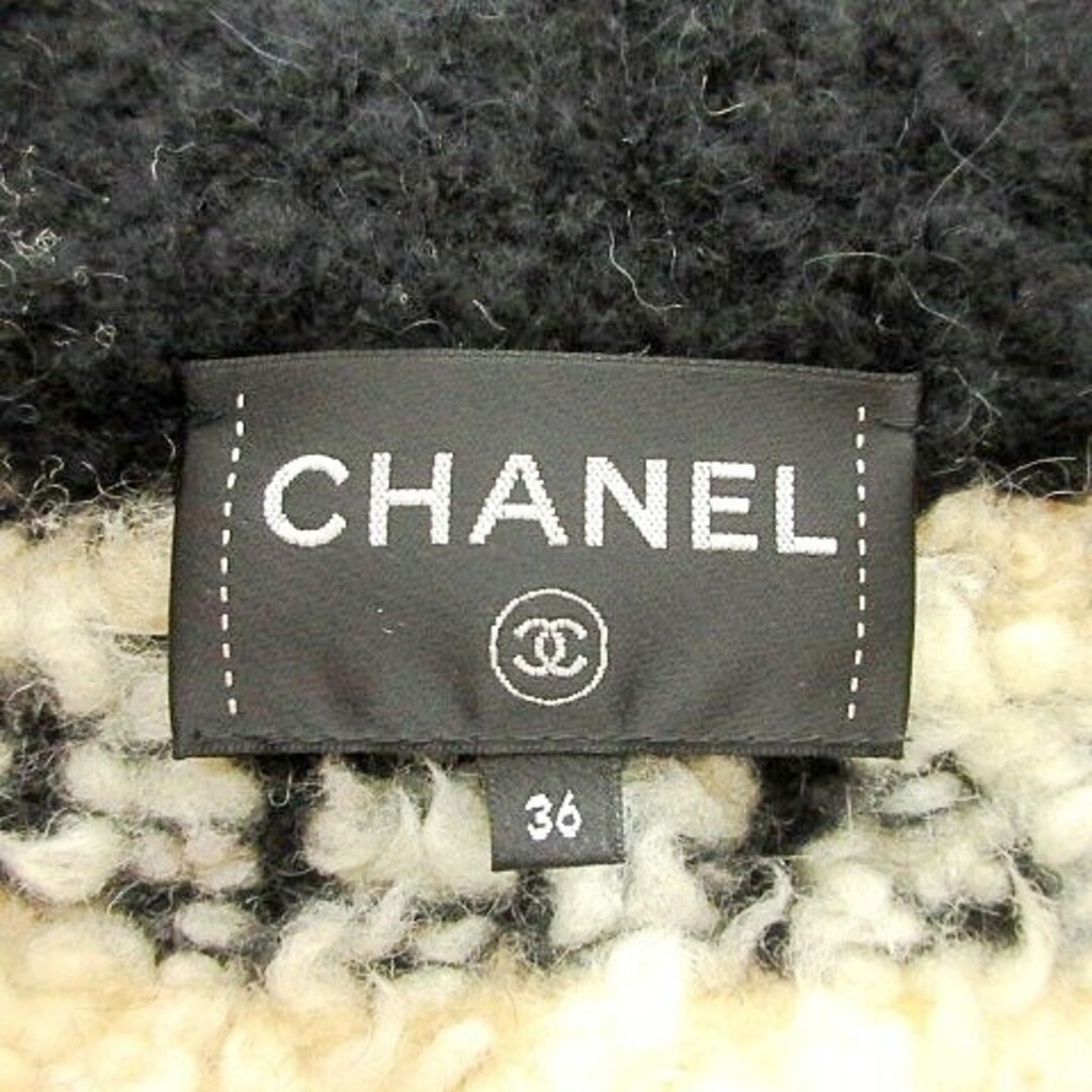 CHANEL(シャネル)のシャネル ニット ジャケット ココマーク ビジュー カシミヤ混 36 約S 黒 レディースのジャケット/アウター(その他)の商品写真