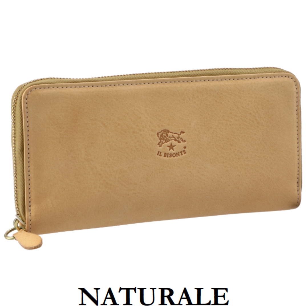 IL BISONTE(イルビゾンテ)のイルビゾンテ/IL BISONTE 財布 メンズ ZIP AROUND WALLET AMETISTA IN VACCHETTA VEGETALE SG SG ラウンドファスナー長財布 SZW046-PV0005 メンズのファッション小物(長財布)の商品写真