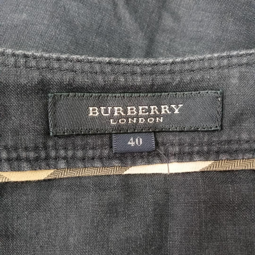 BURBERRY(バーバリー)のBURBERRY LONDON バーバリー チュニック 半袖 40 麻100% レディースのトップス(チュニック)の商品写真