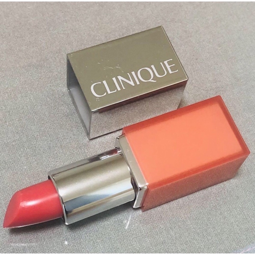 CLINIQUE(クリニーク)の新品★生産終了 クリニーク ポップ シアーメロンドロップ【ミニ 比較画像あり】⠀ コスメ/美容のベースメイク/化粧品(口紅)の商品写真