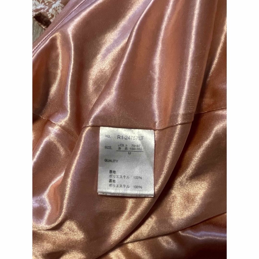 サーモンピンク色 ロング カシュクール ワンピース 美品 ウエストゴム   レディースのワンピース(ロングワンピース/マキシワンピース)の商品写真