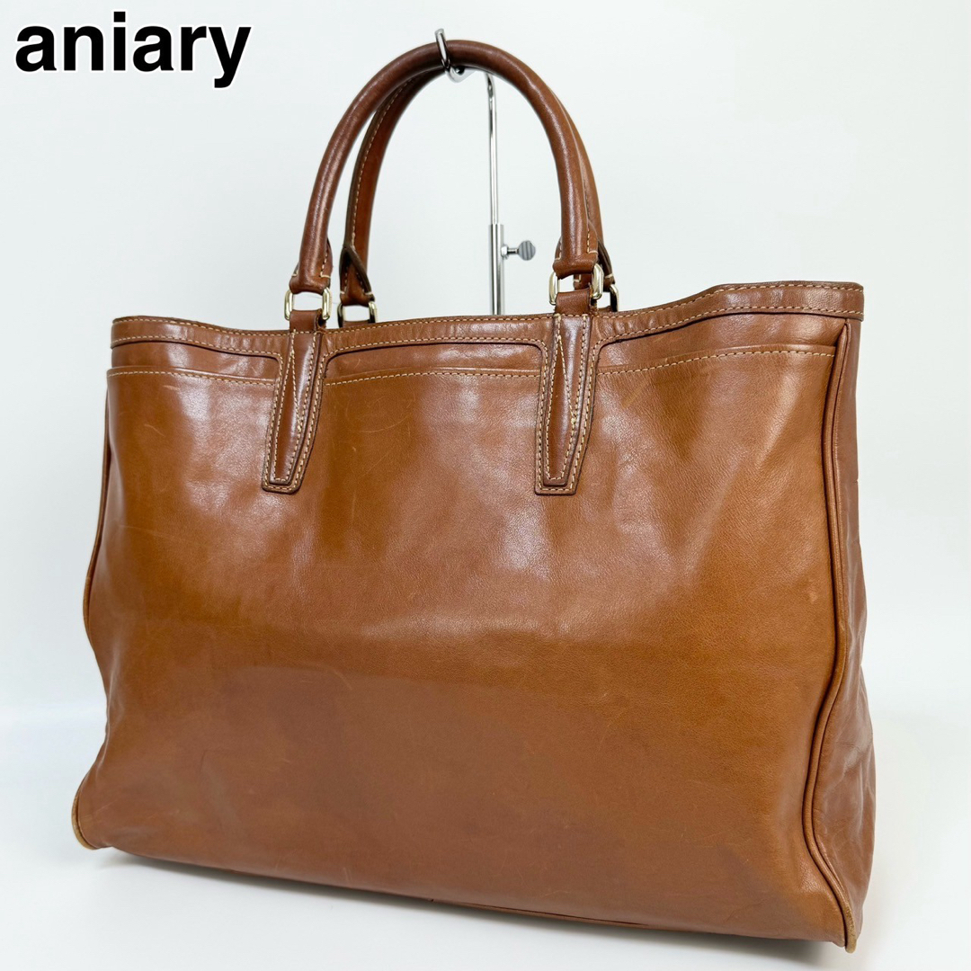 aniary(アニアリ)の24E07 aniary アニアリ ビジネスバッグ 本革 レザー メンズのバッグ(ビジネスバッグ)の商品写真