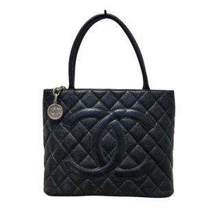 シャネル(CHANEL)の　シャネル CHANEL 復刻トート A01804 ブラック/SV金具 キャビアスキン レディース トートバッグ(トートバッグ)