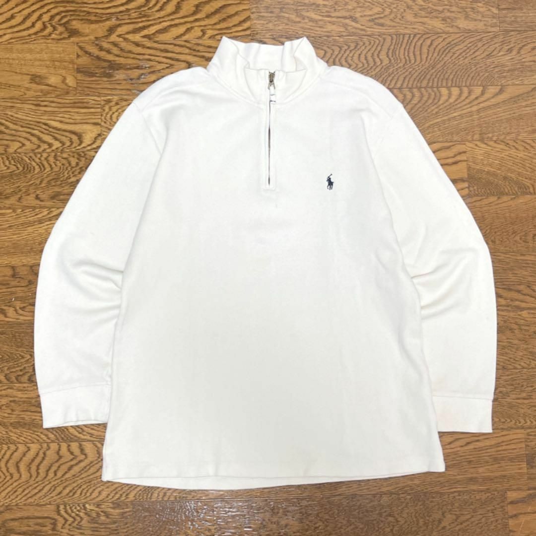 POLO RALPH LAUREN(ポロラルフローレン)の90s POLO RALPH LAUREN ハーフジップセーター コットンニット メンズのトップス(ニット/セーター)の商品写真