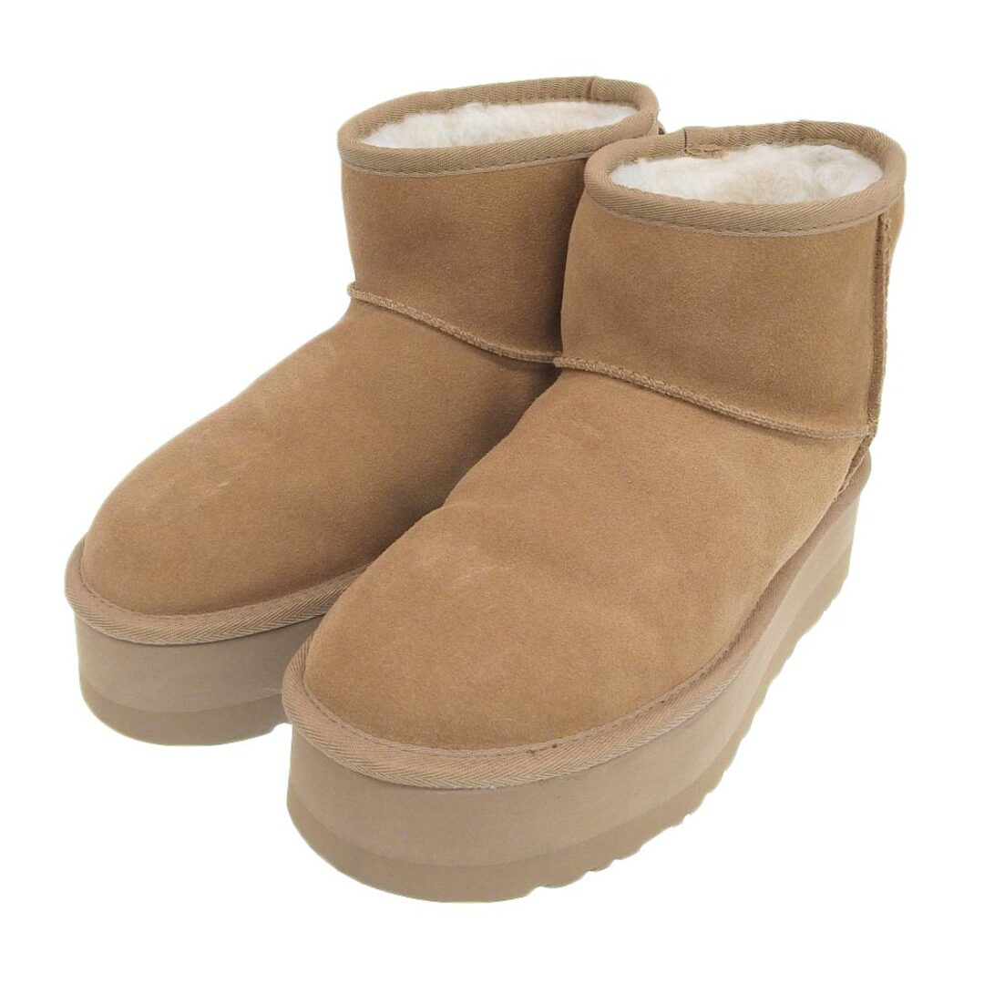 UGG(アグ)のアグ 美品 UGG アグ クラシックミニ プラットフォーム ムートンブーツ シューズ レディース ブラウン 24cm 1134991 7(US) レディースの靴/シューズ(その他)の商品写真