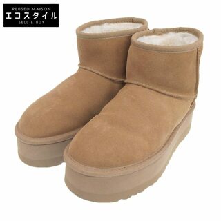 アグ(UGG)のアグ 美品 UGG アグ クラシックミニ プラットフォーム ムートンブーツ シューズ レディース ブラウン 24cm 1134991 7(US)(その他)