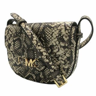 マイケルコース(Michael Kors)の【新品】マイケルコース バッグ ショルダーバッグ MICHAEL KORS 蛇柄 へび パイソン調 プリント リード スモール サドル クロスボディ ポシェット 斜め掛け 35S4G6RC1Y NAT/LT CCREAM (ナチュラル×ライトクリーム) アウトレット レディース REED SM SADDLE XBODY(ショルダーバッグ)