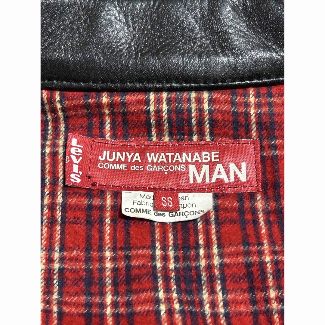 JUNYA WATANABE MAN(ジュンヤワタナベマン)のジュンヤワタナベ × リーバイス 07AW レザートラッカージャケット XS メンズのジャケット/アウター(レザージャケット)の商品写真