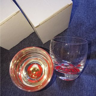 東洋佐々木ガラス - 冷酒グラス 富士山&梅柄 箱入 未使用品