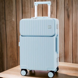 スーツケース 機内持込 キャリーケース キャリーバッグ 軽量 静音 水色(スーツケース/キャリーバッグ)