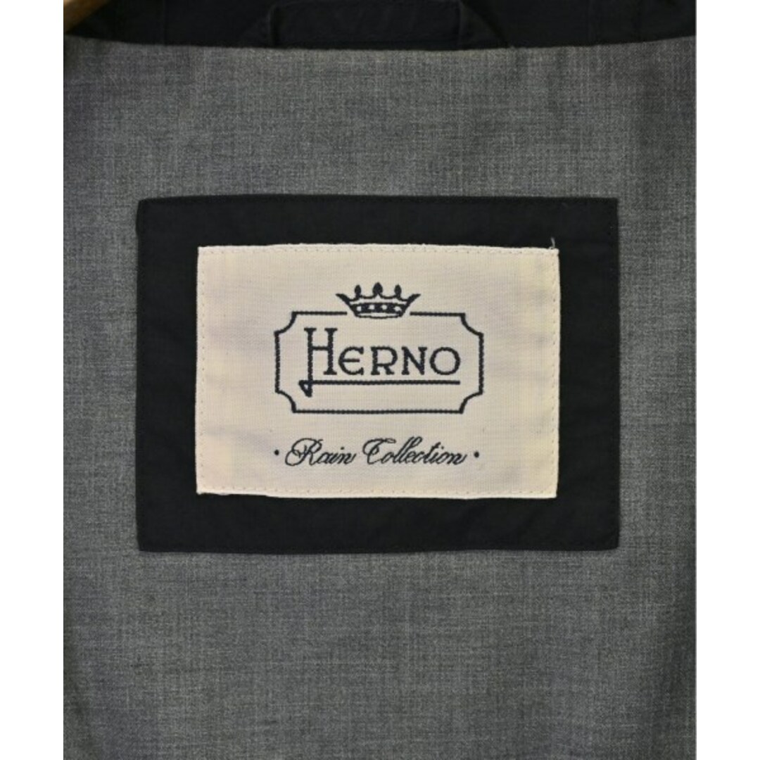 HERNO(ヘルノ)のHERNO ヘルノ モッズコート -(XL位) 紺 【古着】【中古】 レディースのジャケット/アウター(モッズコート)の商品写真