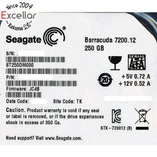 シーゲイト(SEAGATE)のSEAGATE製HDD　ST250DM000　250GB SATA600 7200　500～1000時間以内(PC周辺機器)