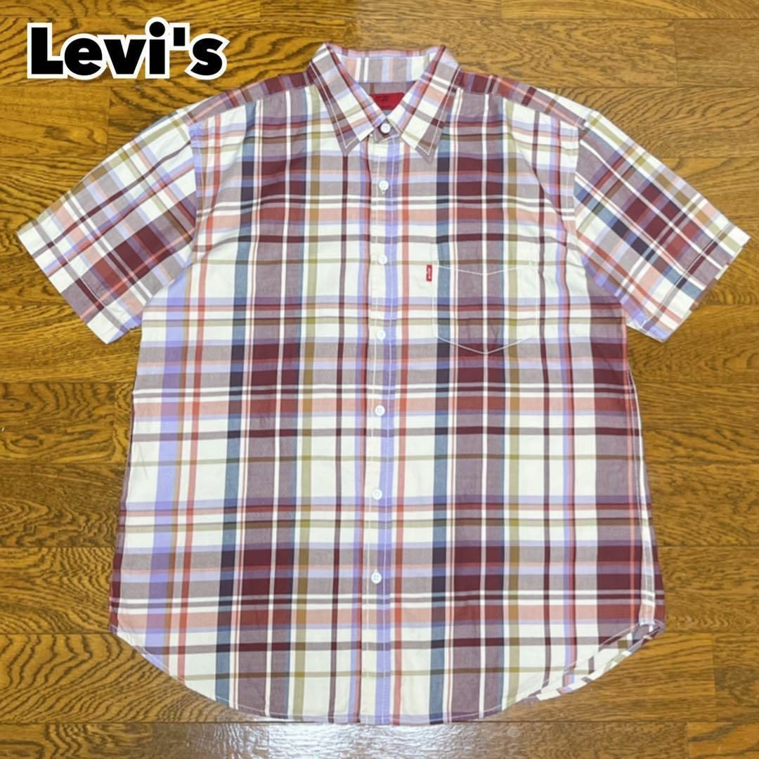 Levi's(リーバイス)のLevi's リーバイス チェックシャツ 半袖 アメカジ XL メンズのトップス(Tシャツ/カットソー(半袖/袖なし))の商品写真