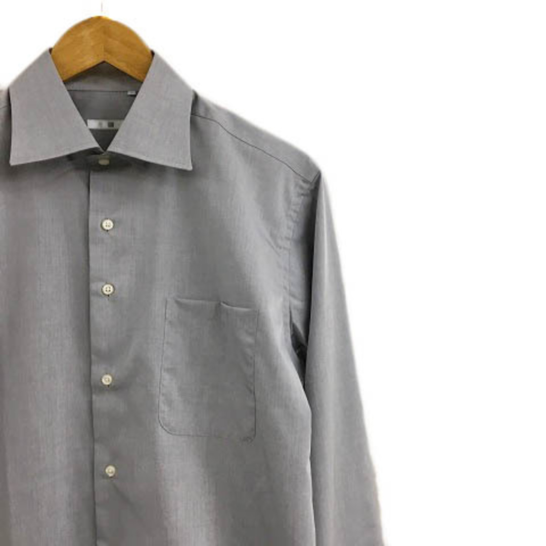 スーツセレクト シャツ Yシャツ スタンダード 無地 長袖 L グレー 水色 メンズのトップス(シャツ)の商品写真