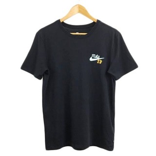 ナイキ(NIKE)のナイキ Dri-FIT Ｔシャツ プルオーバー ロゴ 半袖 M 黒 水色(Tシャツ/カットソー(半袖/袖なし))