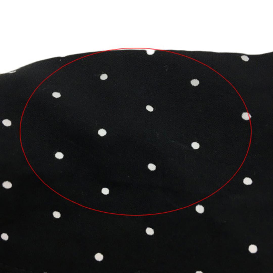 JEANASIS(ジーナシス)のジーナシス ブラウス シャツ オープンカラー 水玉 ドット 半袖 F 黒 白 レディースのトップス(シャツ/ブラウス(半袖/袖なし))の商品写真