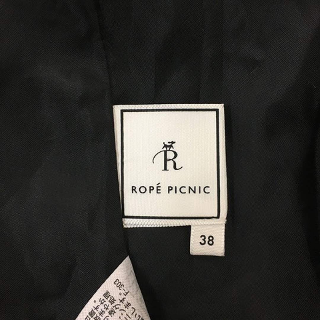 Rope' Picnic(ロペピクニック)のロペピクニック ワンピース フレア ロング リボン 花柄 長袖 38 黒 赤 レディースのワンピース(ロングワンピース/マキシワンピース)の商品写真