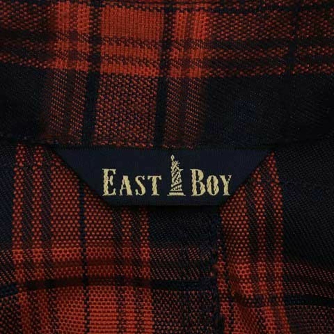 EASTBOY(イーストボーイ)のイーストボーイ シャツ ジャケット ボタンダウン チェック 長袖 F 赤 紺 レディースのトップス(シャツ/ブラウス(長袖/七分))の商品写真