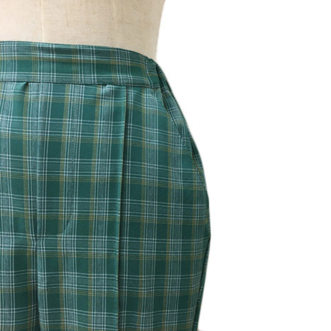 エヘカソポ サマンサモスモス パンツ フレア ウエストゴム チェック F 緑 レディースのパンツ(その他)の商品写真