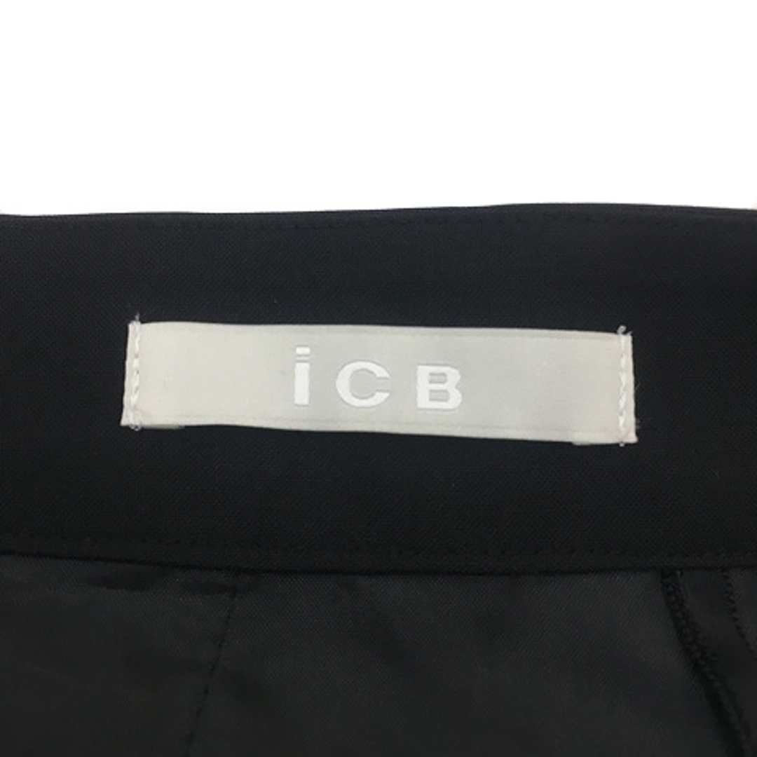 ICB(アイシービー)のアイシービー パンツ スラックス ロング タック センタープレス 42 黒 レディースのパンツ(その他)の商品写真