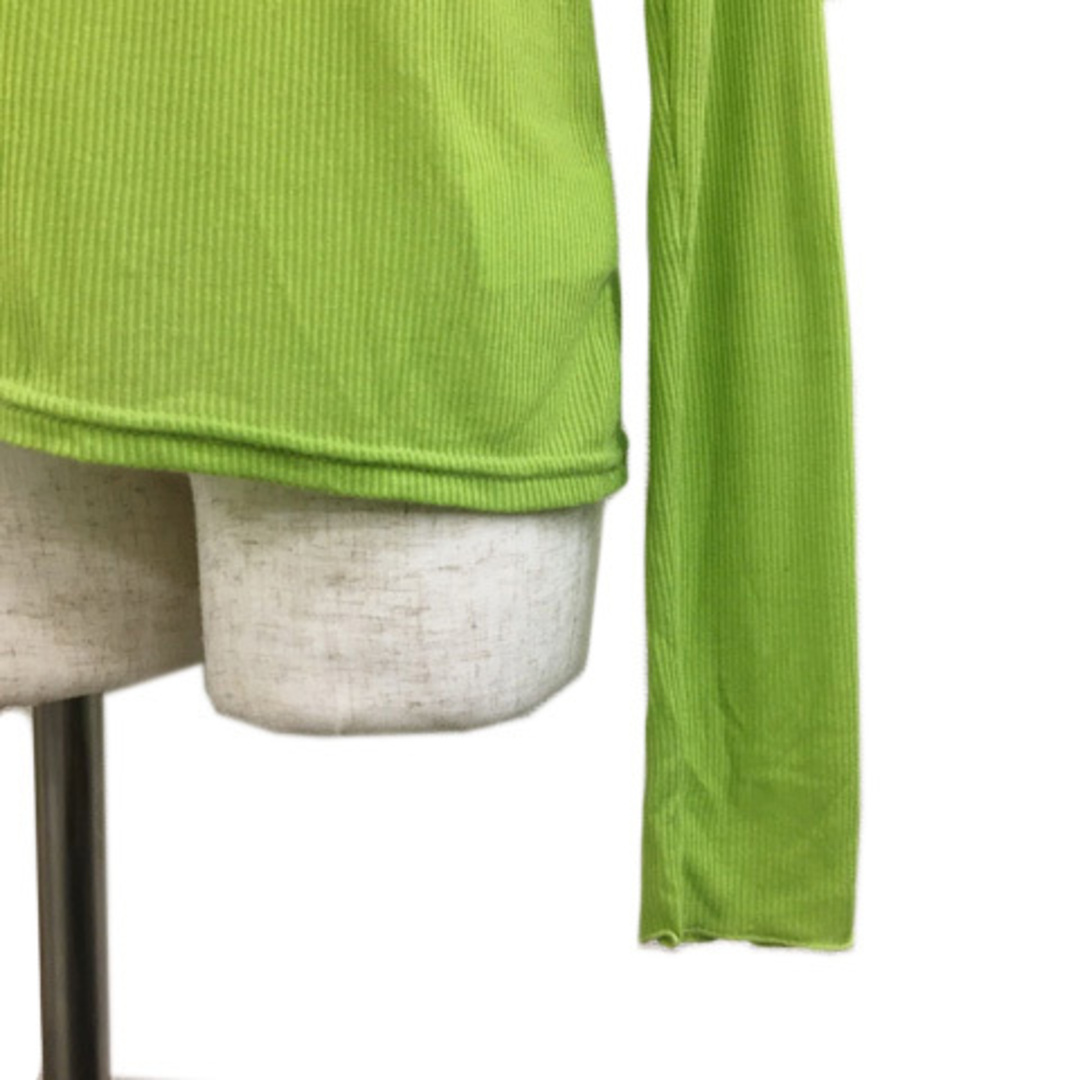 Rope' Picnic(ロペピクニック)のロペピクニック カットソー プルオーバー リブ 無地 薄手 長袖 38 黄緑 レディースのトップス(カットソー(長袖/七分))の商品写真