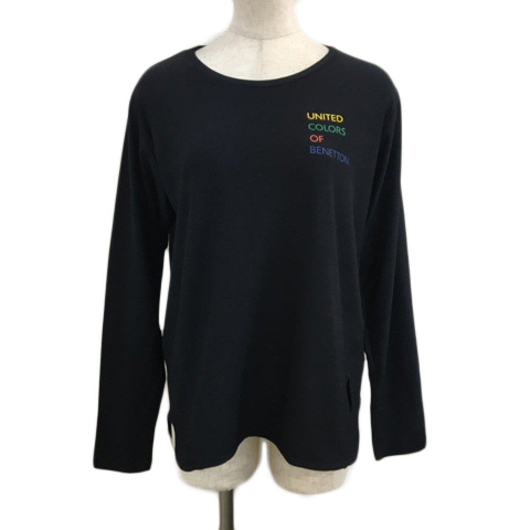 ユナイテッド・カラーズ・オブ・ベネトン カットソー Tシャツ 長袖 M 黒 レディースのトップス(カットソー(長袖/七分))の商品写真