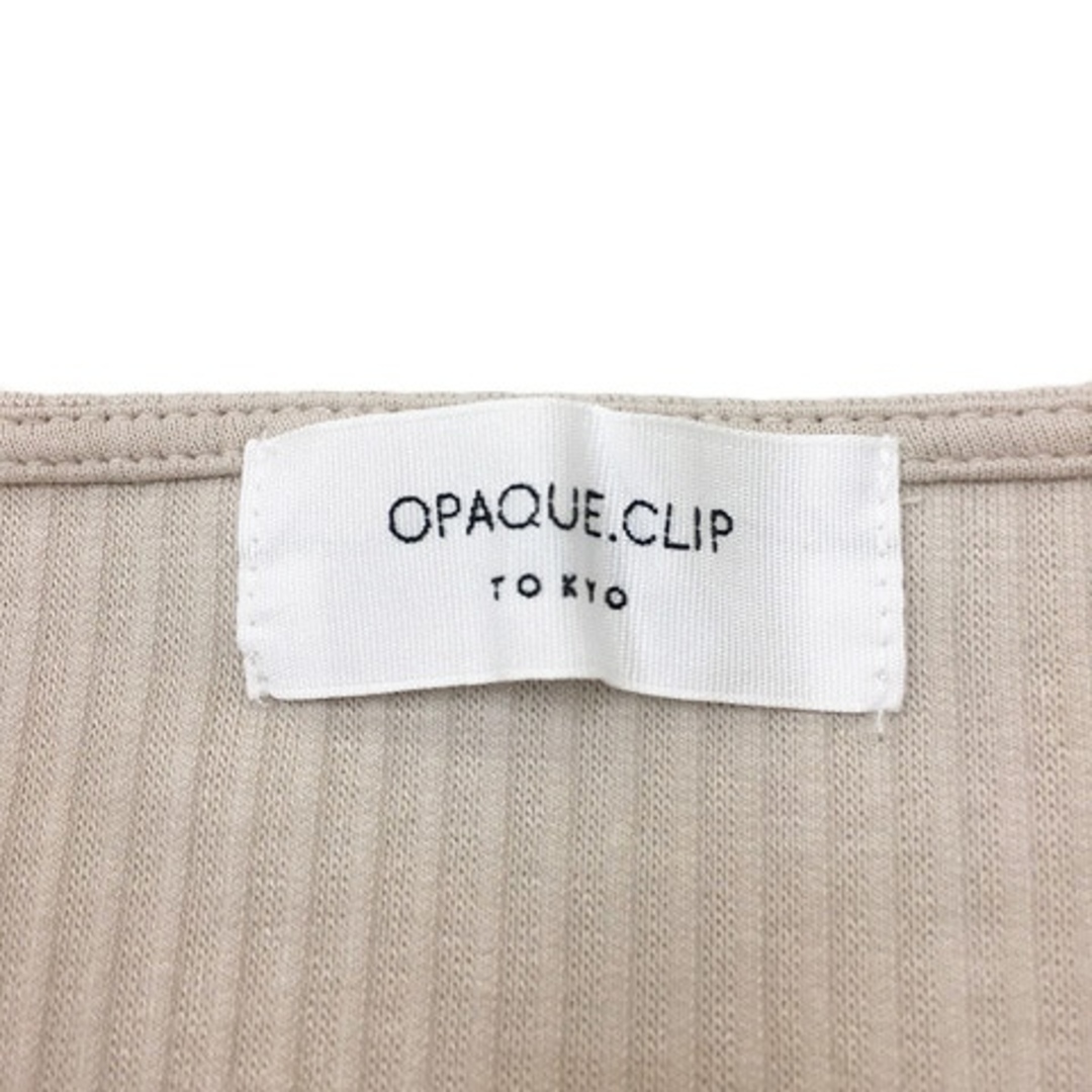 OPAQUE.CLIP(オペークドットクリップ)のオペークドットクリップ カットソー プルオーバー 無地 五分袖 M ベージュ レディースのトップス(その他)の商品写真