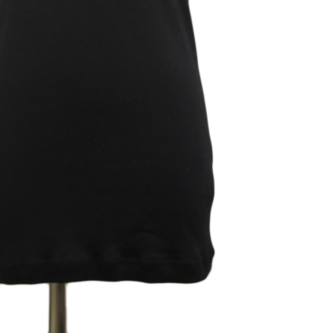 ESTNATION(エストネーション)のエストネーション カットソー プルオーバー ラウンドネック リブ 半袖 M 黒 レディースのトップス(カットソー(半袖/袖なし))の商品写真