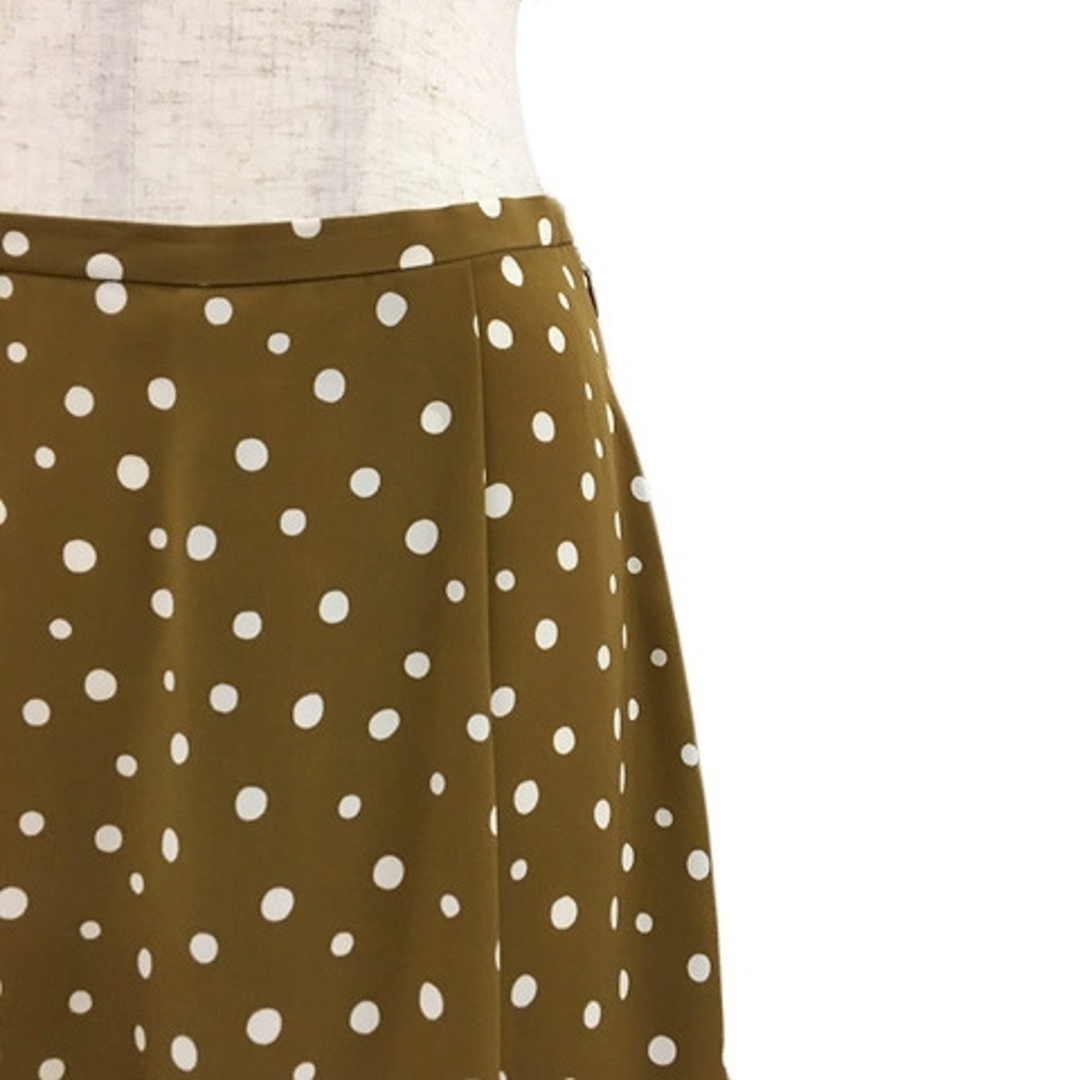Demi-Luxe BEAMS(デミルクスビームス)のデミルクス ビームス スカート フレア ロング ラップ風 ドット 38 茶 白 レディースのスカート(ロングスカート)の商品写真
