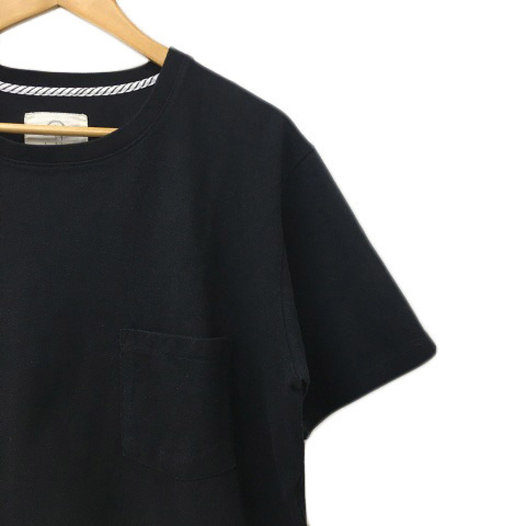 ブフト Tシャツ カットソー プルオーバー 無地 五分袖 0 (S) 黒 メンズのトップス(その他)の商品写真