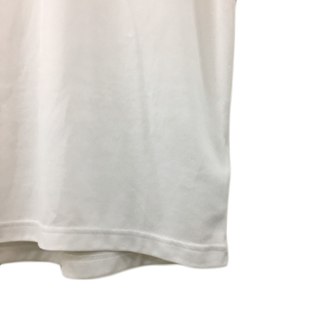 adidas(アディダス)のアディダス シャツ ポロシャツ ロゴ プリント スポーツウェア 半袖 S 白 メンズのトップス(ポロシャツ)の商品写真