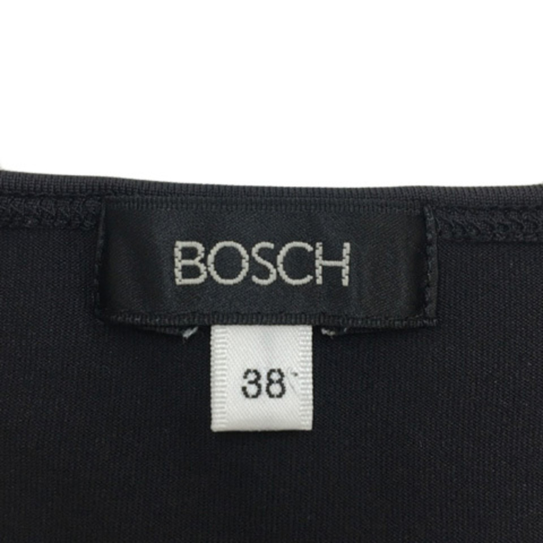 BOSCH(ボッシュ)のボッシュ Tシャツ カットソー Uネック ナイロン 無地 半袖 38 黒 レディースのトップス(Tシャツ(半袖/袖なし))の商品写真