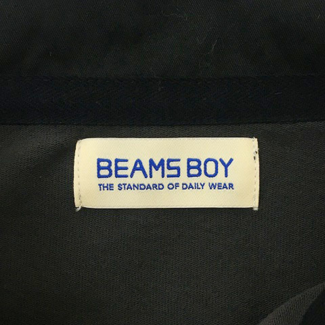 BEAMS BOY(ビームスボーイ)のビームスボーイ シャツ ポロシャツ カットソー ボーダー 五分袖 黒 グレー レディースのトップス(ポロシャツ)の商品写真